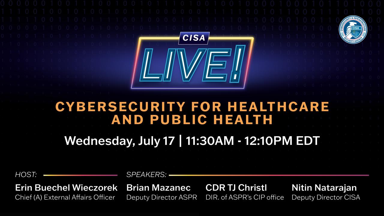 CISA Live Event Header