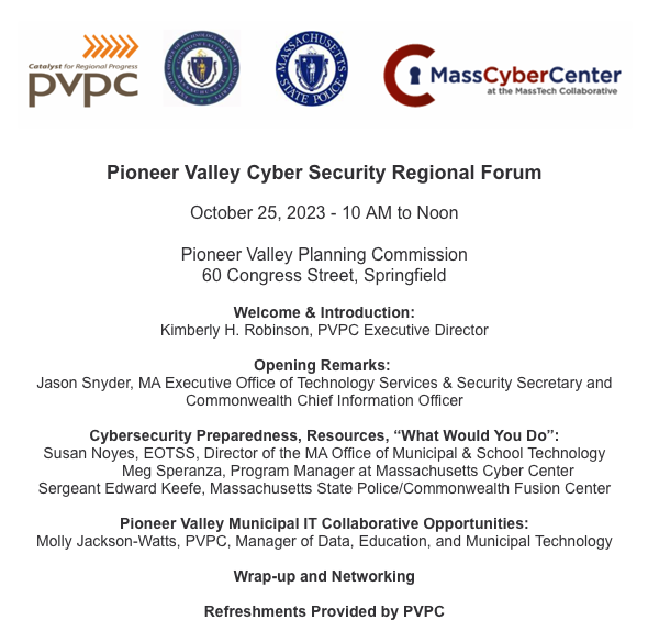 Pioneer Valley Planning Commission Event