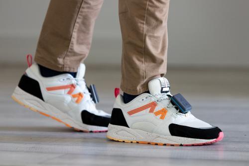 A person's pair of shoes.