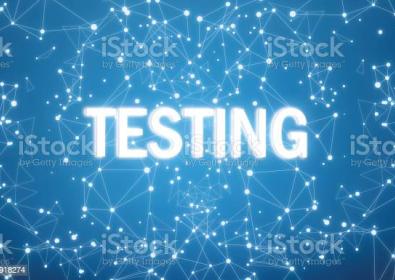 Testing Text on top of blue background