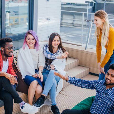 Young Professionals in office space
