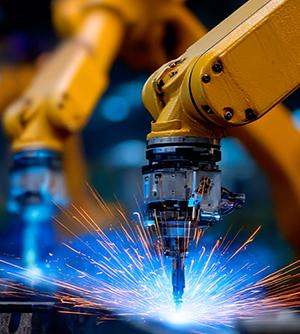Robotics arms with sparks